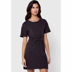 Shein black dress front twist mini short slim fit NWOT new summer spring M slim